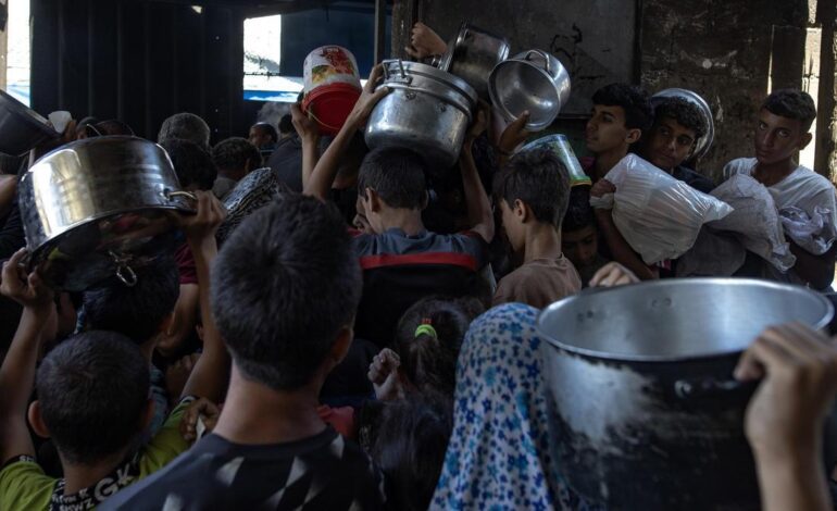 Un centenar de camiones con ayuda humanitaria entran en Gaza pero los suministros no llegan a los palestinos