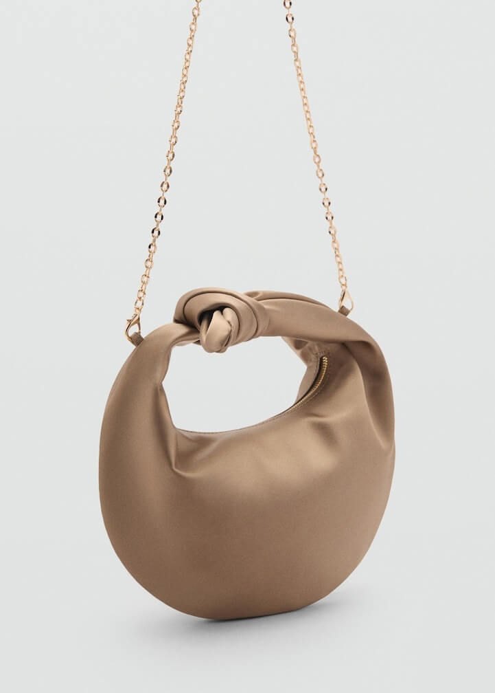 Bolso de satén de mango