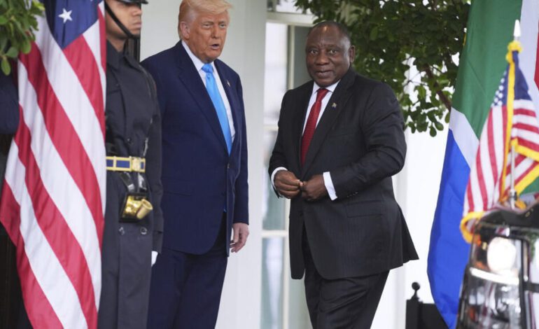 Sudáfrica busca “reequilibrar” el comercio con EE. UU. tras tensiones con Trump