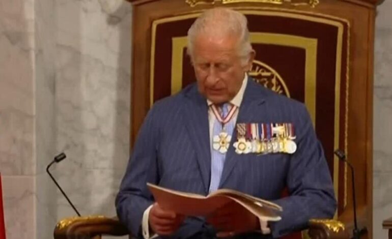 Rey Carlos III pronuncia histórico discurso en Canadá