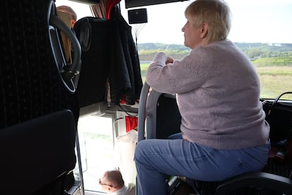 Ludmila, compañera de viaje de Praga a Kiev, el 6 de mayo de 2025.