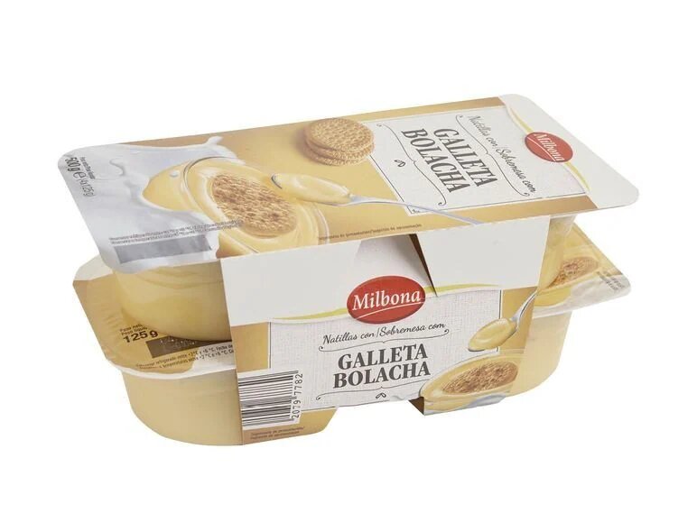 La natilla con cookies de Milbona, disponible en Lidl.