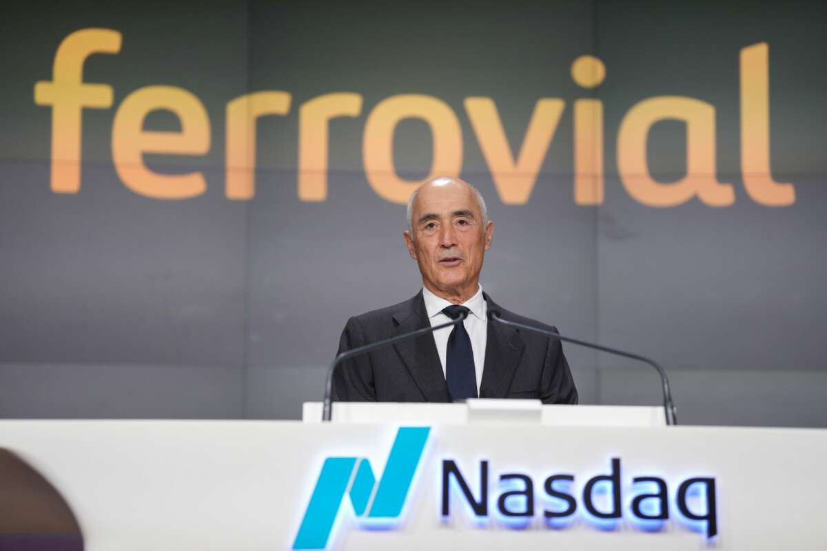 Archivo: el presidente de Ferrovial, Rafael del Pino, en la Ley de Bell Touch en la Bolsa de Nueva York en mayo pasado
