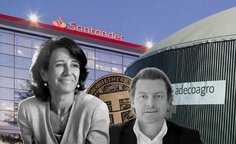 Santander vende el 6% de Adecoagro tras la opa de la cripto Tether, la operación más extraña del año