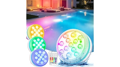 Luces inmersibles para piscinas compactas.