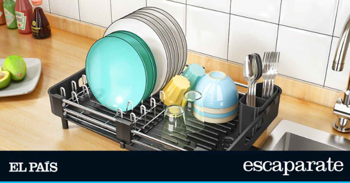 El escurreplatos perfecto existe y arrasa en Amazon: extensible y con tubo de drenaje | Estilo de vida | Escaparate