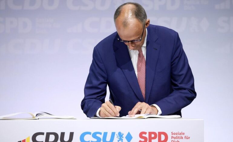 Merz sella su pacto de gobierno para «trabajar desde el primer día por Alemania y por Europa»