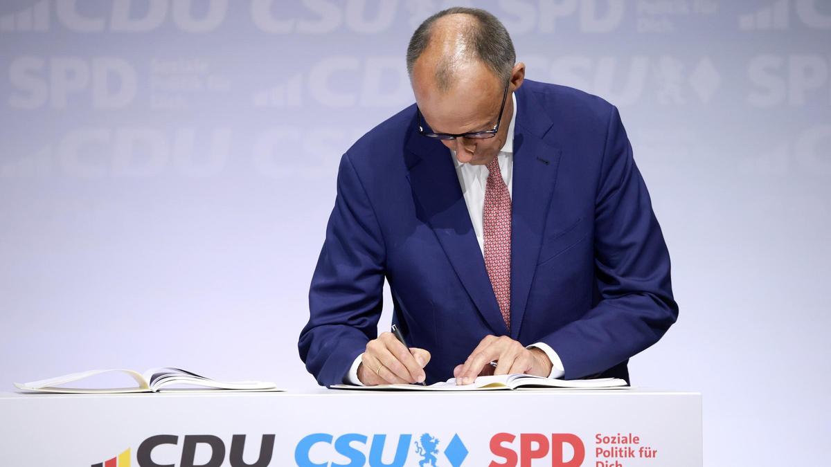 Merz sella su pacto de gobierno para «trabajar desde el primer día por Alemania y por Europa»
