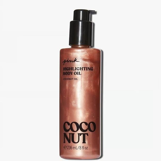 Brillante aceite corporal de coco por Victoria's Secret. Precio: 22.99 euros