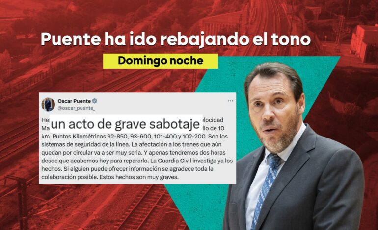 el cambio en el relato de Óscar Puente en las últimas 48 horas