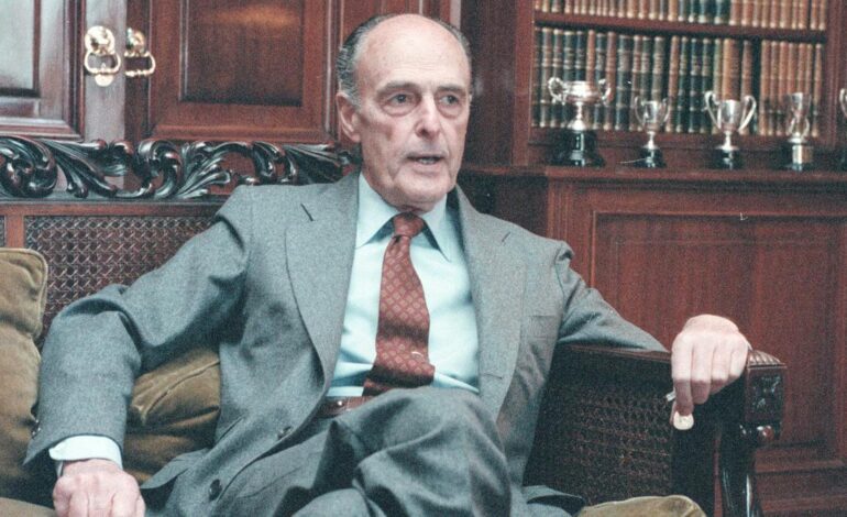 Muere el empresario José Felipe Bertrán de Caralt a los 98 años de edad