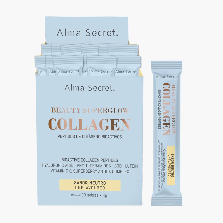 + Beauty Superglow Collagen, de Alma Secret (€ 45.50).