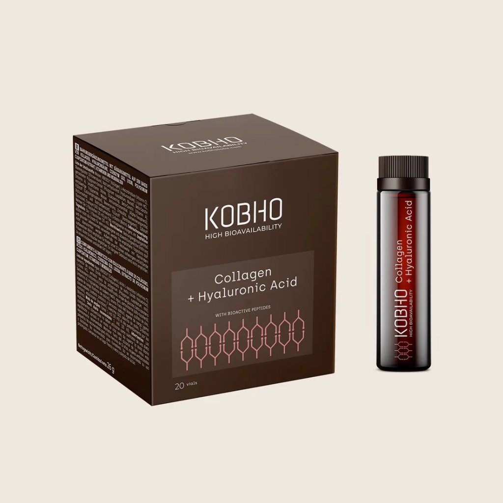 Colágeno + ácido hialurónico, por Kobho Labs (€ 22.95 / 20 botellas).