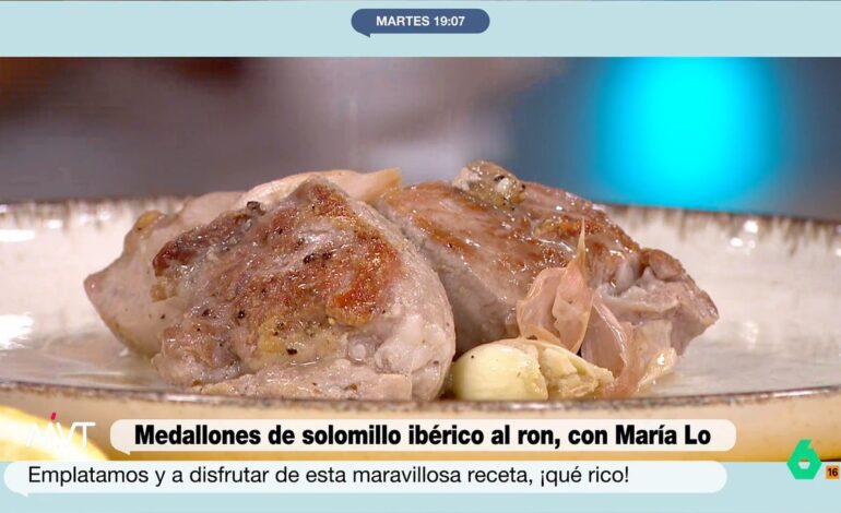 Cómo hacer unos medallones de solomillo ibérico al ron de la mano de la chef María Lo
