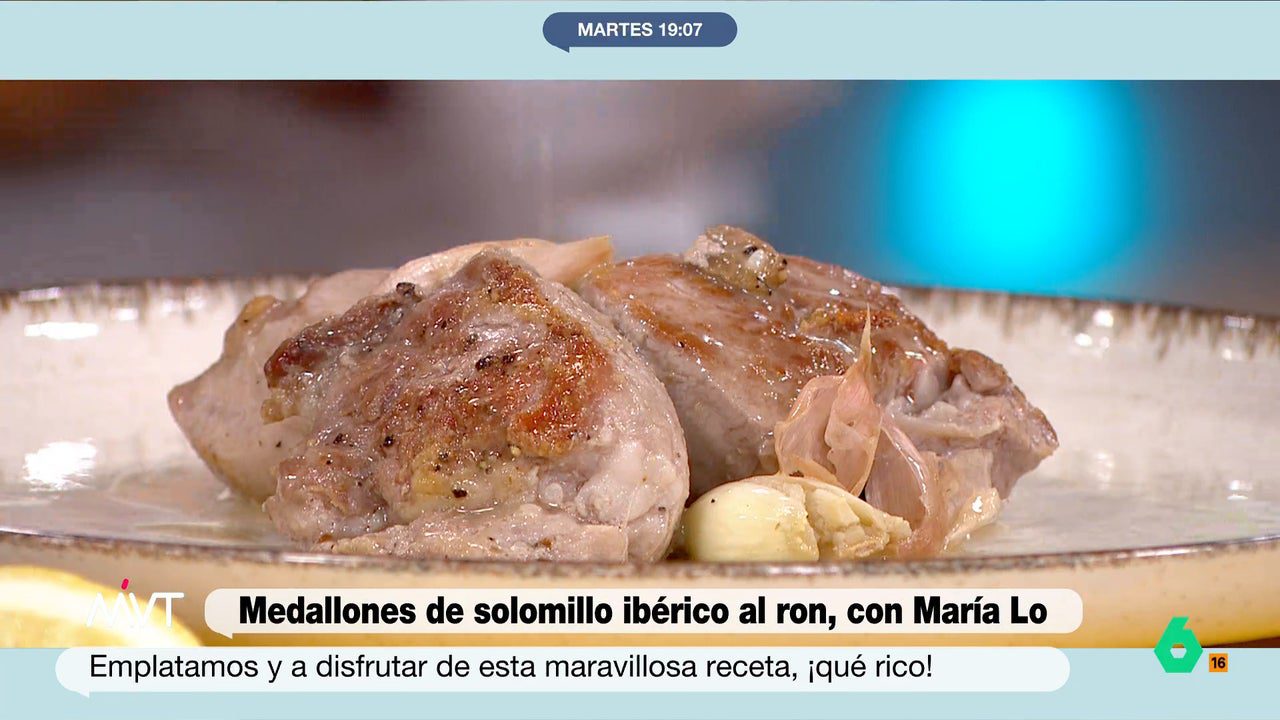 Cómo hacer unos medallones de solomillo ibérico al ron de la mano de la chef María Lo