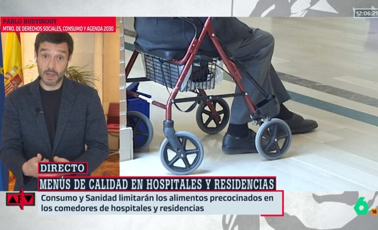 Consumo regulará las comidas en hospitales y residencias para que sean «dignas y saludables»: «Vamos a poner orden»