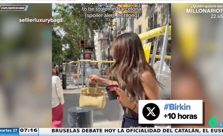¿Cuánto tarda en ‘desaparecer’ un bolso de marca tirado en la calle en Barcelona? Una influencer hace la prueba