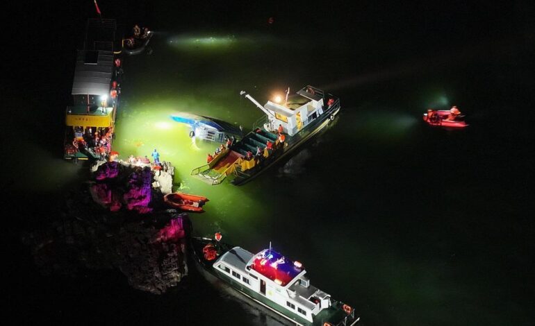 Al menos nueve muertos y 70 heridos por el hundimiento de cuatro barcos turísticos en China