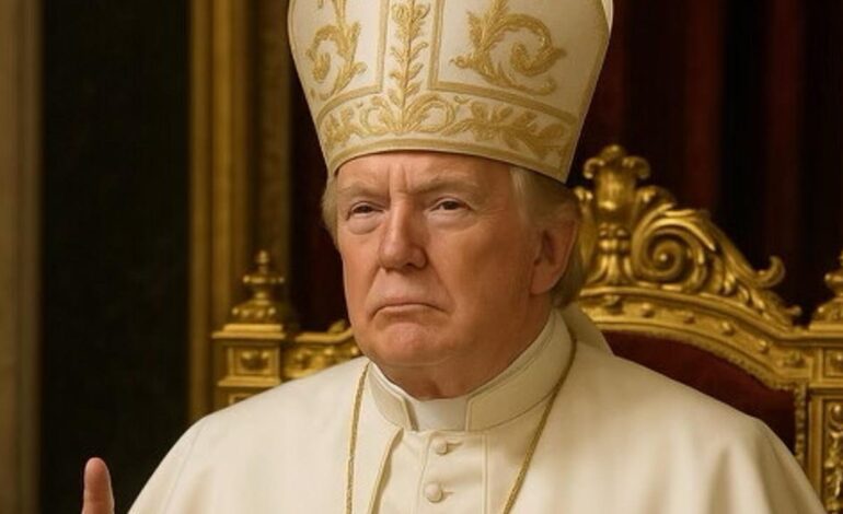 se retrata a sí mismo como nuevo papa y listo para dar una bendición