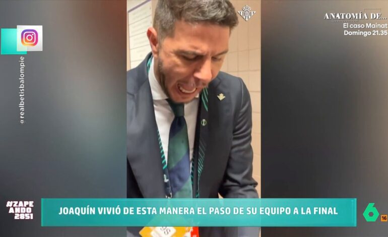 La emocionante reacción de Joaquín tras pasar el Betis a la final de la Conference: "Me tiemblan las manos, tío"