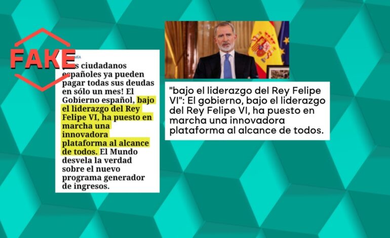 usan la imagen del rey Felipe VI para animar a invertir en criptomonedas