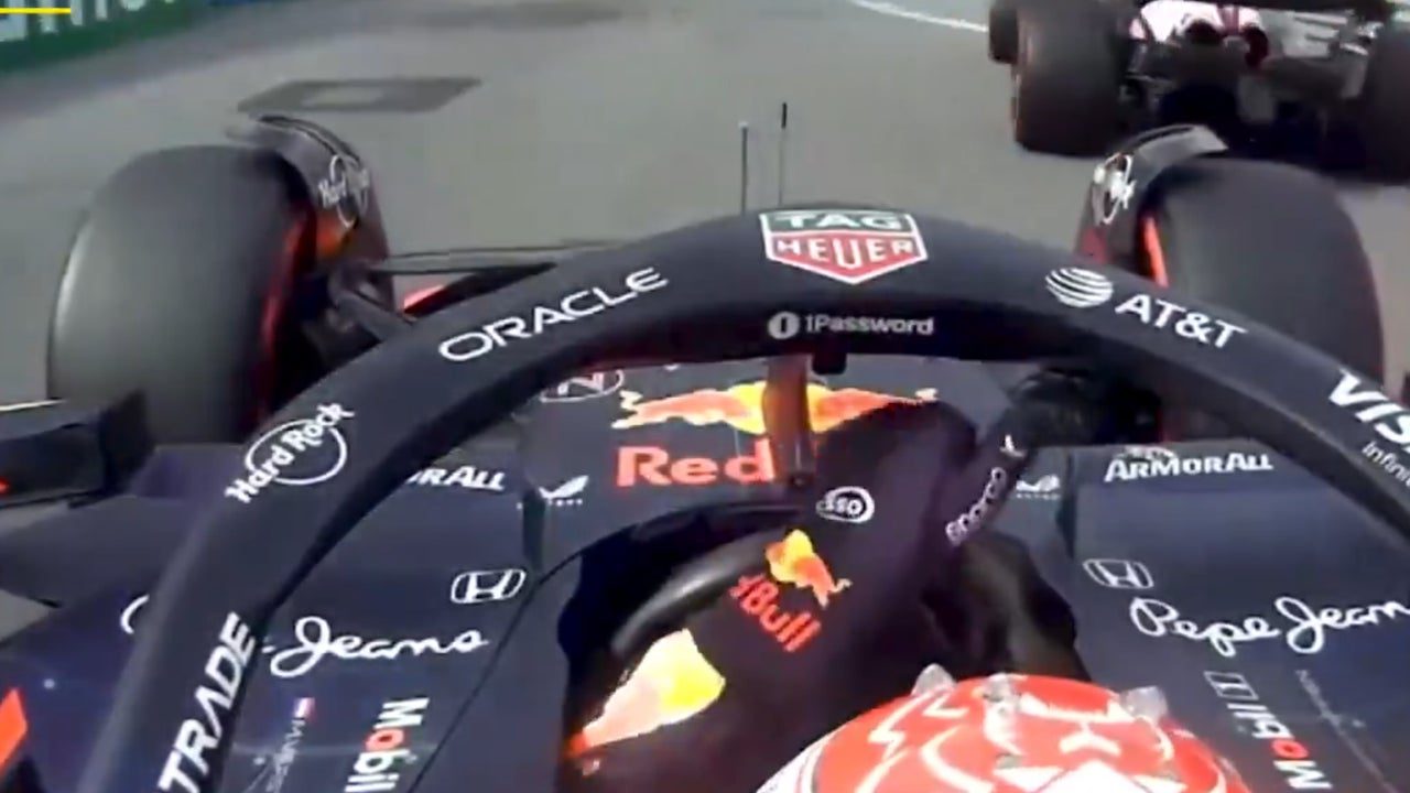 El irónico ‘pulgar arriba’ de Max Verstappen a Colapinto tras molestarle en su vuelta