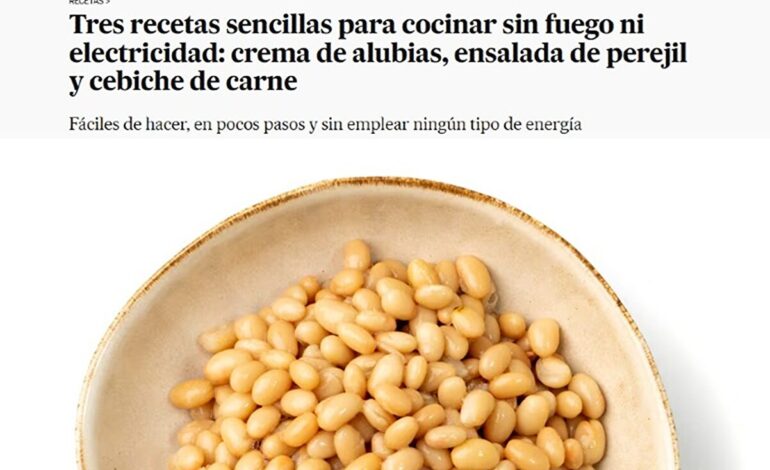 ¿Cocinar sin fuego ni electricidad? Indignación y burlas por las recetas de El País tras el apagón