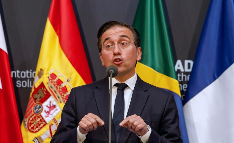 Albares pide un «embargo de armas a Israel» en la reunión entre 20 ministros de Exteriores en Madrid