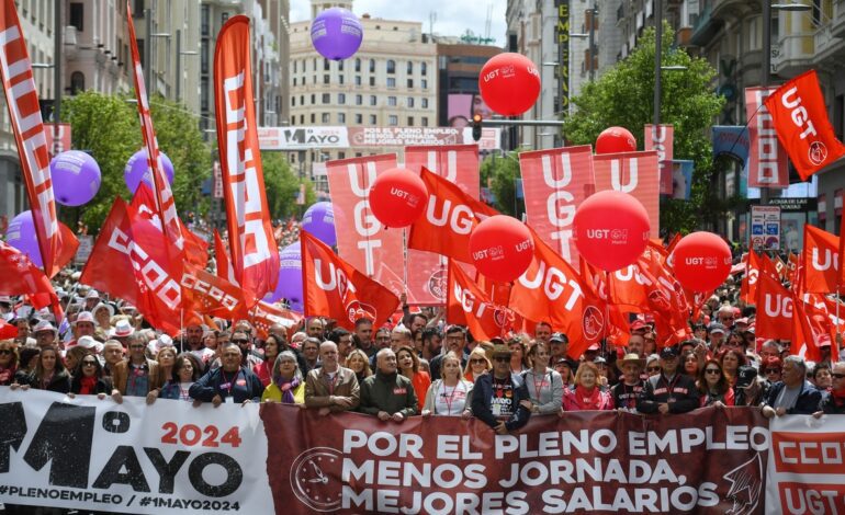 La reducción de la jornada centra las reivindicaciones del Día del Trabajador con manifestaciones por toda España