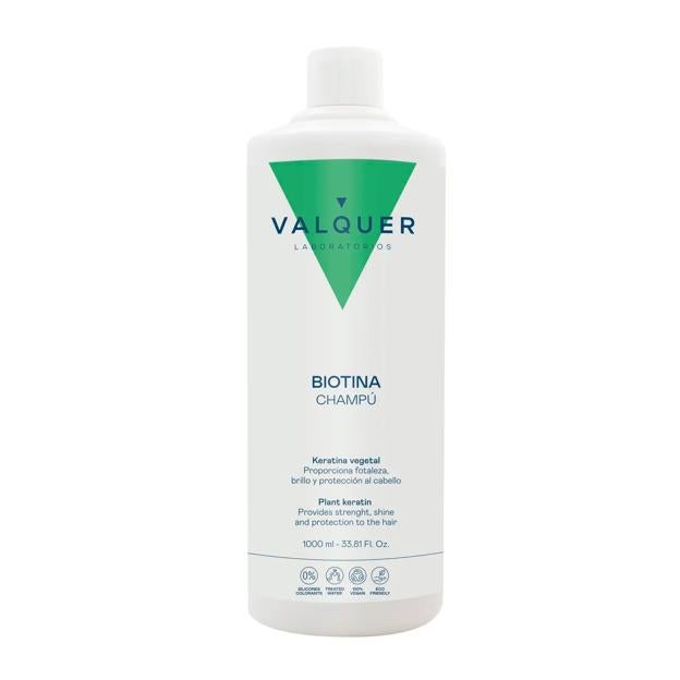 Válvula de champú con biotina.