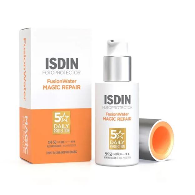 Isdin Age Repair Fusion Water SPF50.