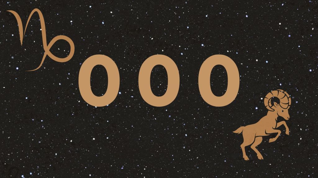 El signo del Capricornio Zodiac ve a 000 como un recordatorio de los nuevos comienzos