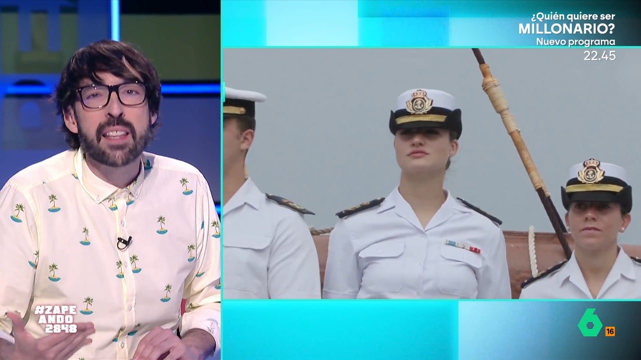 Pillan a la princesa Leonor hablando con sus compañeros y Quique Peinado le ‘lee’ los labios: «Joder, la puta nube»