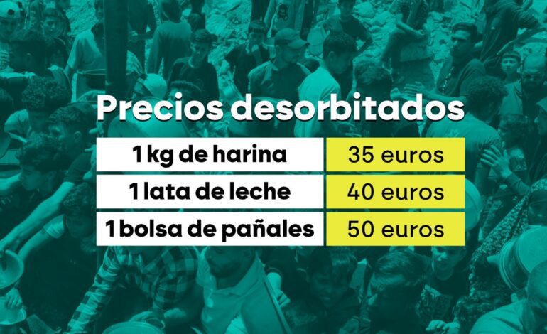 40 euros por leche, 35 por un kilo de harina