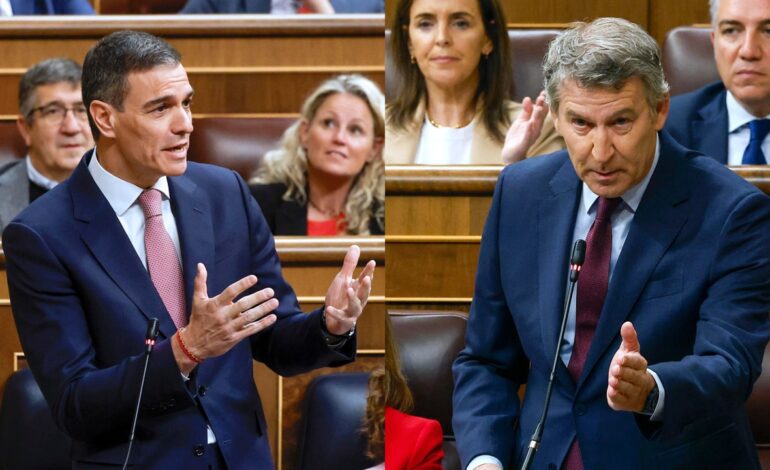 Sánchez acusa al PP de «regodearse en el delito» de la filtración de sus mensajes con Ábalos y Feijóo le exige que dimita