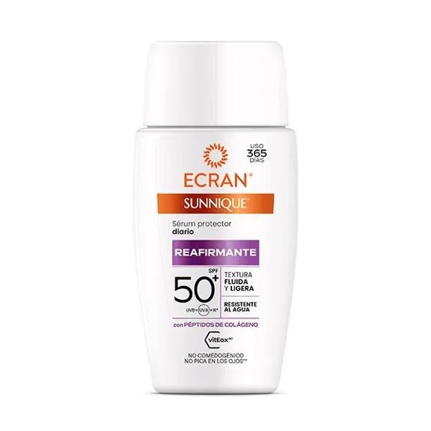 Sunnique Daily Protector Suero reafirmó la pantalla SPF 50+. Precio: 12.50 euros