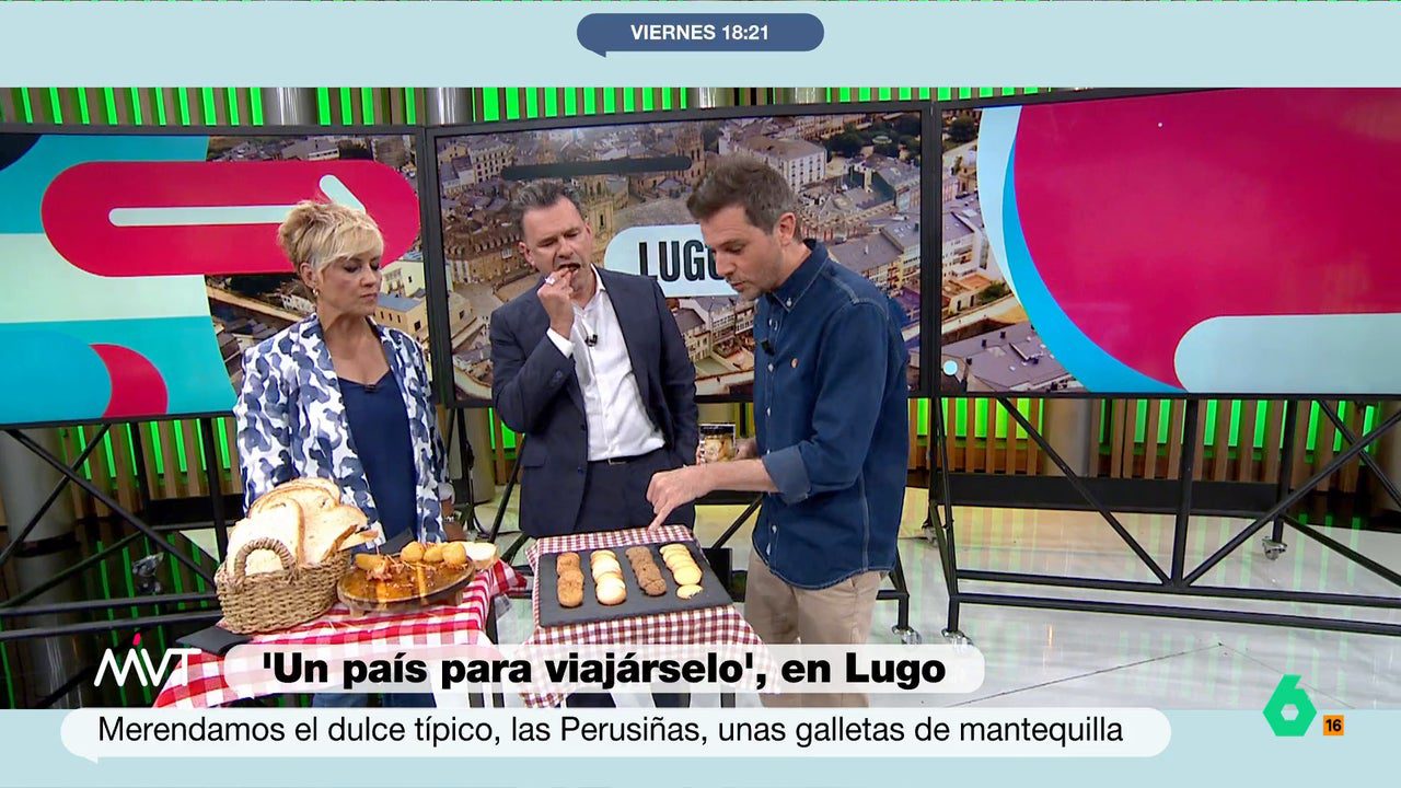 La reacción de Cristina Pardo e Iñaki López al probar las perusiñas, un postre típico gallego