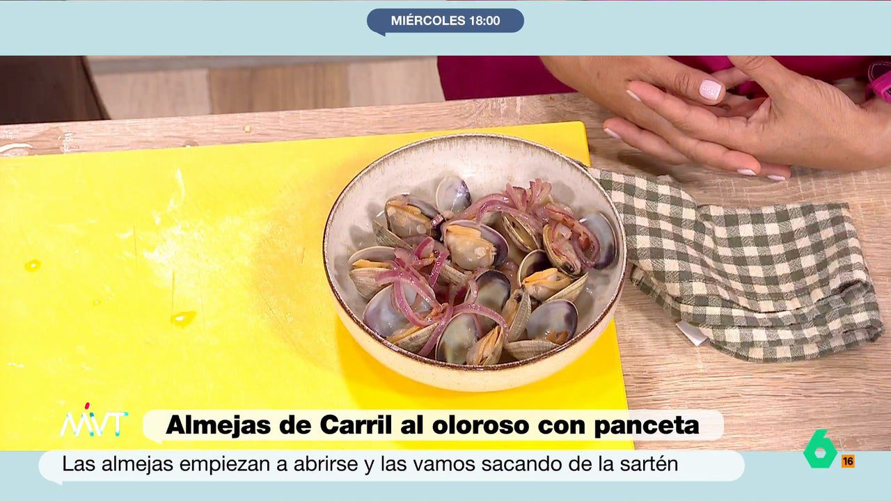 La receta de almejas al oloroso (con panceta) de María Lo que te hará explotar la cabeza