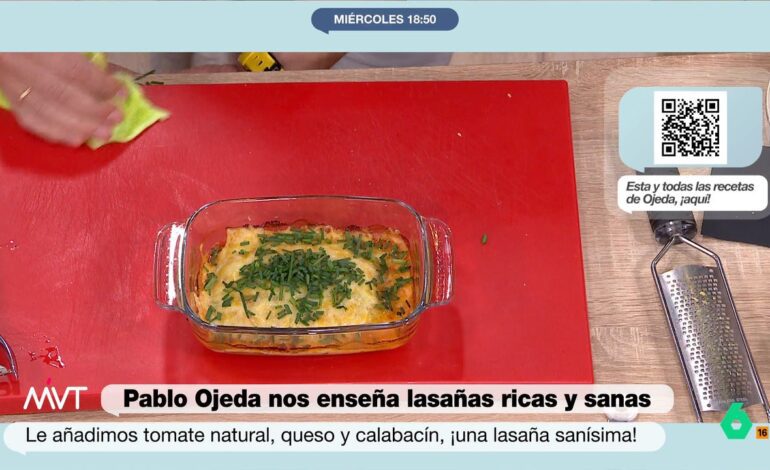 La receta de lasaña de calabacín más fácil y sabrosa de Pablo Ojeda en Más Vale Tarde