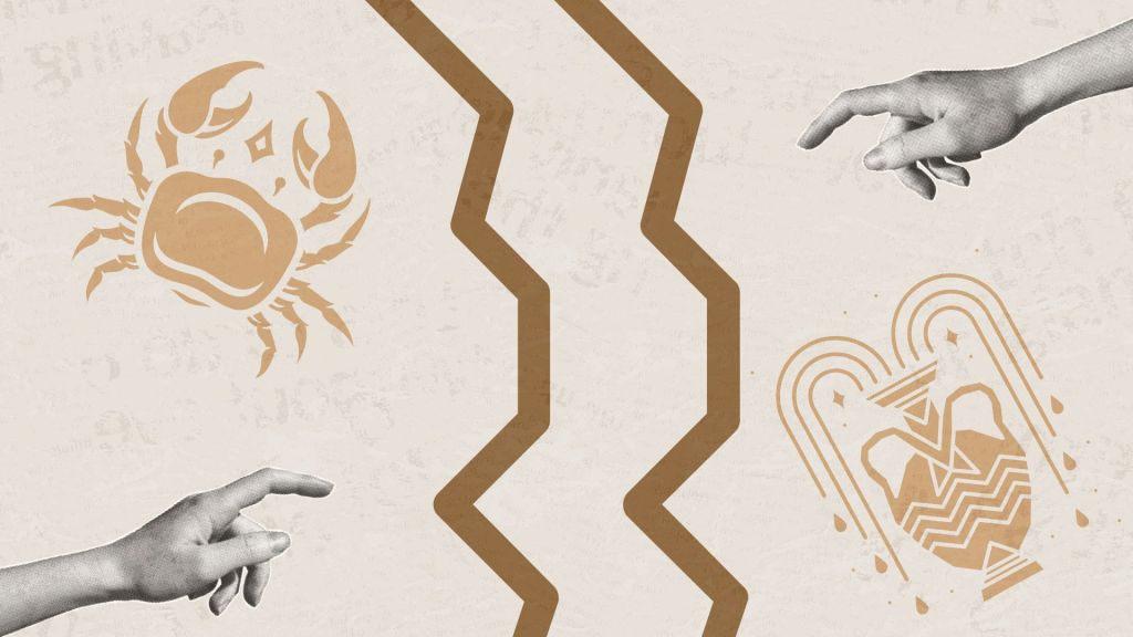 La combinación de signos de cáncer y zodiaco del acuario generalmente no termina