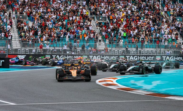 La lluvia pone en serio peligro la carrera del Gran Premio de Miami de Fórmula 1
