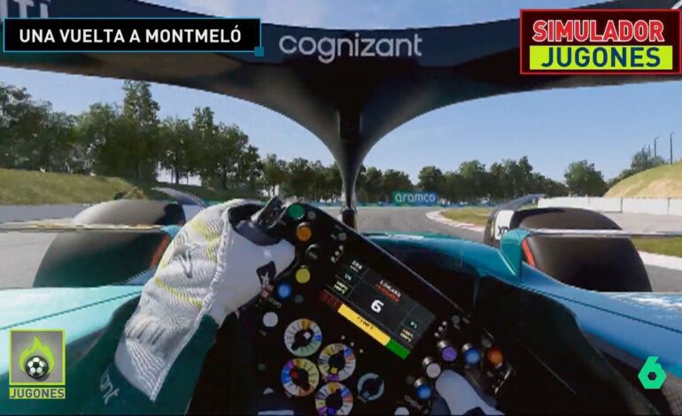 Simulador 'Jugones': Alguersuari da una vuelta a Montmeló con el Aston Martin de Fernando Alonso