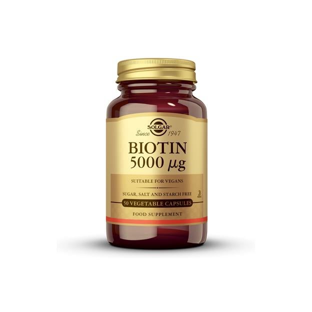 Suplemento de biotina de Solgare.