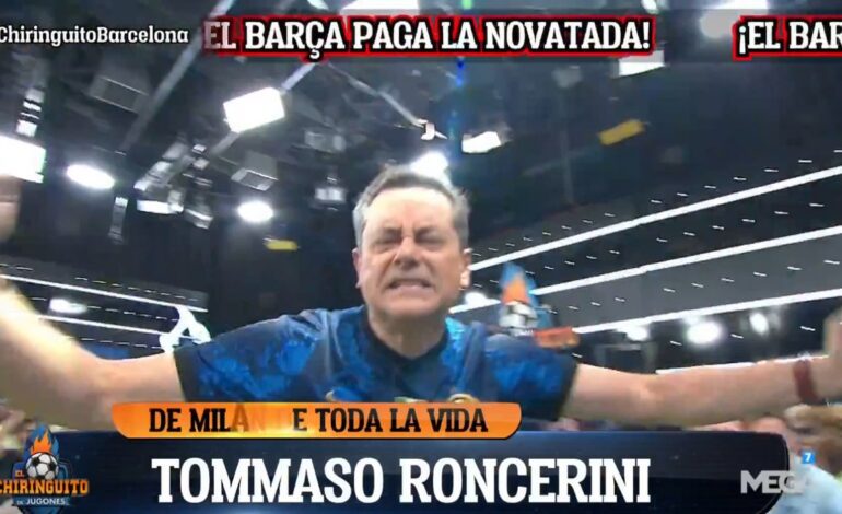 Tomás Roncero saca los prohibidos al ritmo de 'Sarà perché ti amo' tras la derrota del Barça