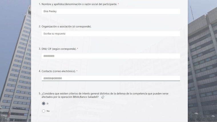 Imagen de la aparición de la forma