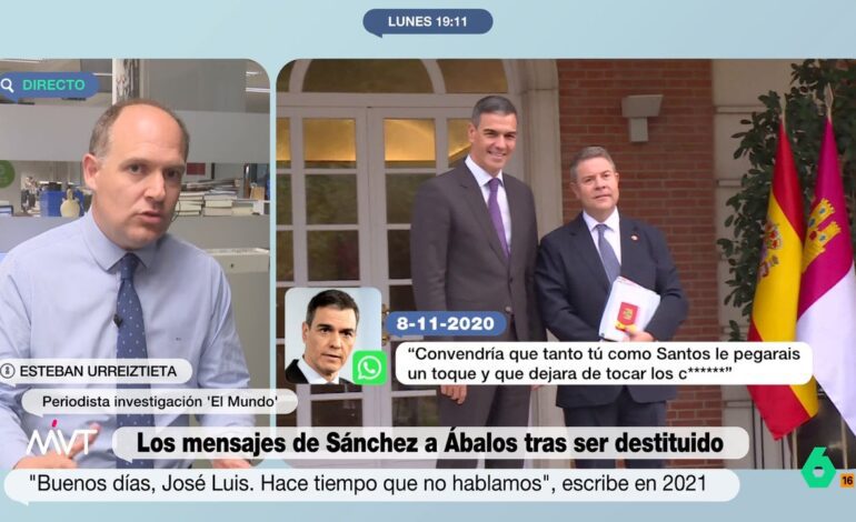 Urreiztieta avanza que habrá «más mensajes» y «nuevos personajes» en los whatsapps entre Ábalos y Sánchez
