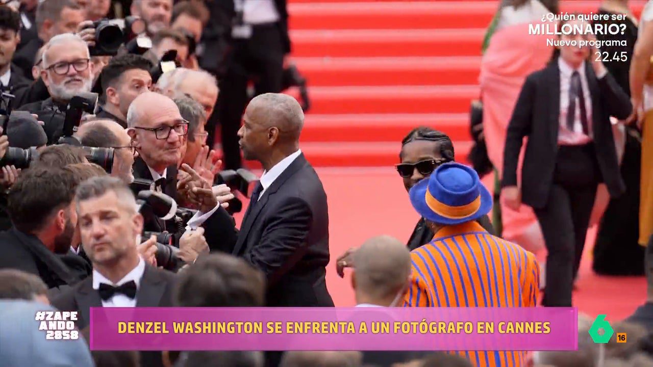 Denzel Washington se enfrenta a un fotógrafo en plena alfombra roja