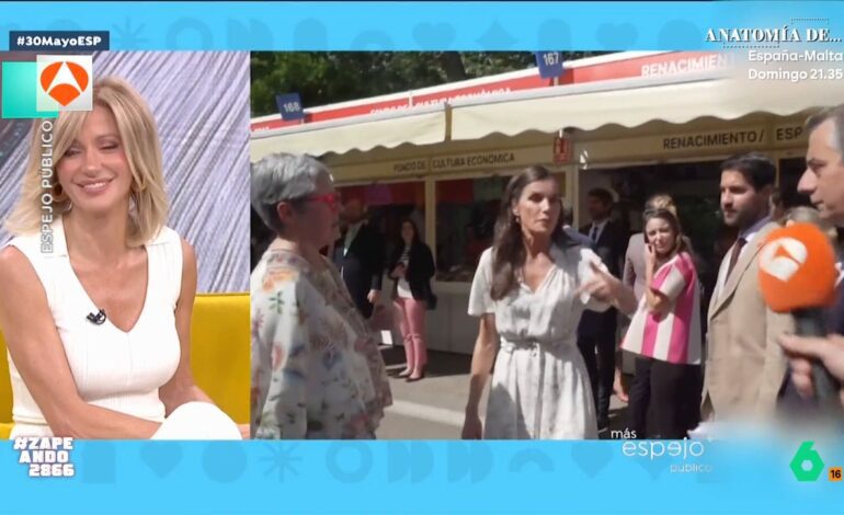 Así ha sido el lapsus de la reina Letizia en la Feria del Libro: «Besos para todos»