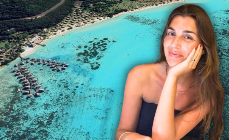 las fotos de su exclusiva luna de miel cerca de Tahití