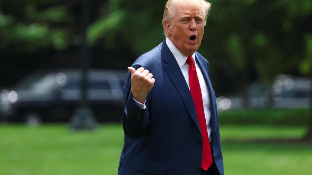 El presidente de los Estados Unidos, Donald Trump, llega a la Casa Blanca, a Washington.